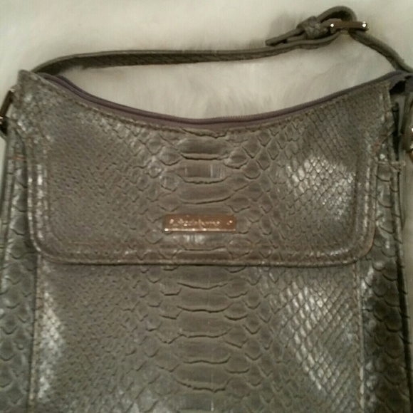 Liz Claiborne faux snake skin shoulder bag great - Picture 2 of 8